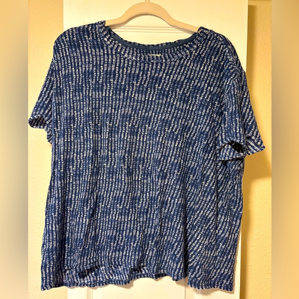 Free People navy boho tunic shirt size M